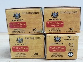 Item #20 — 80 Rounds Herters 7.62 x 39mm ammo, cant ship