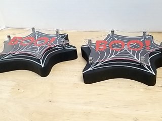 Item #181 — New Spider Web Boo Halloween Decor Each 8 x 7 inch photo 4 of 4