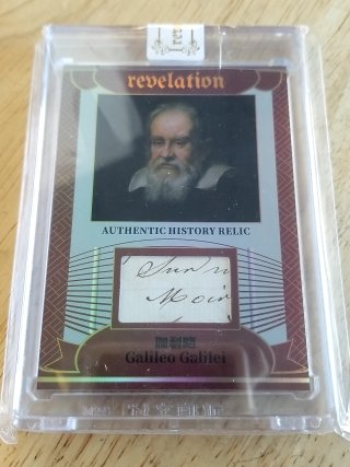 Item #45 — Galileo Galilei Autograph Relic Card, 62/95 photo 1 of 2