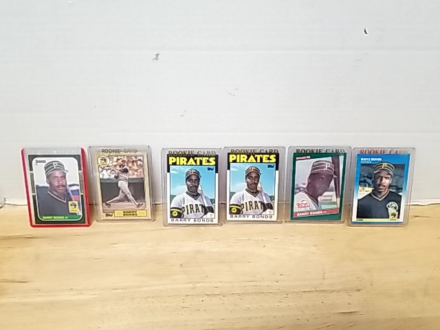 Item #164 — 6 Barry Bonds Rookie Cards, 1986-1987, topps, fleer, donruss photo 1 of 4