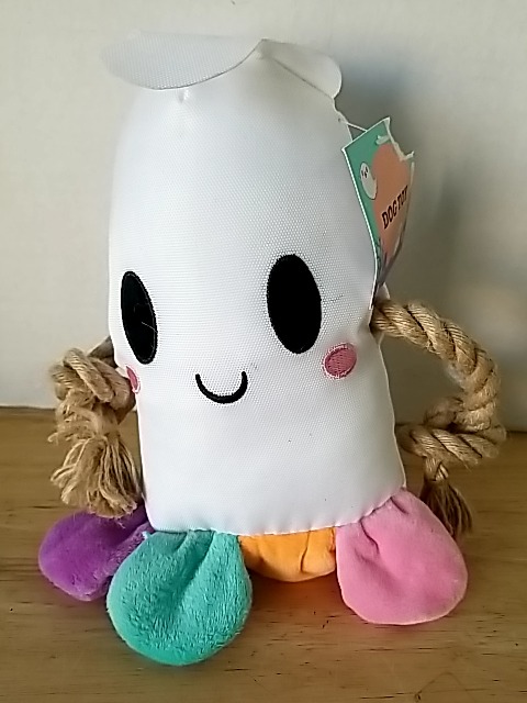 Item #109 — New White Octopus Rope Dog Toy 9 in