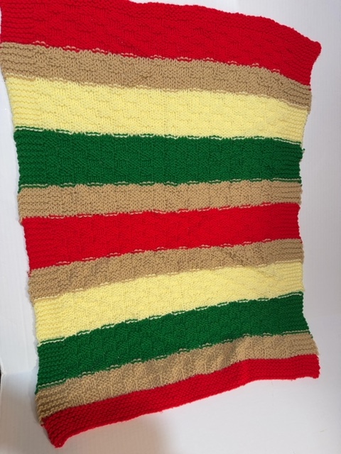Item #473 — Hand made baby blanket, 34x25 inch photo 1 of 2