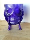 Item #394 — New Purple Skull Planter 7 by 6 inch photo 1 of 2
