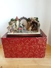 Item #48 — San Fran music box company Nativity Scene , 12 by 6 by 8 inch, exc cond photo 1 of 6