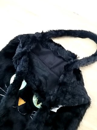 Item #172 — New Black Cat Furry Tote Bag photo 2 of 2