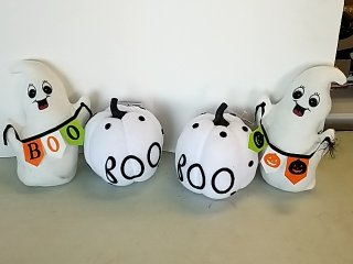 Item #361 — Halloween Ghost & Pumpkin Plush Set photo 1 of 3