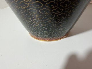 Item #103 — Floral Chinese Cloisonné Vase, 11 inch, photo 4 of 5