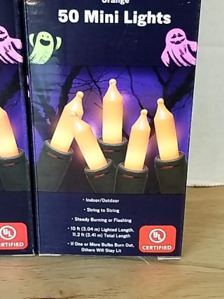 Item #371 — 4 Boxes Orange Halloween Mini Lights photo 2 of 2