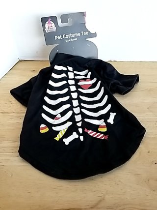 Item #319 — New Halloween Pet Skeleton Costume Tee Small