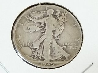 Item #12 — 1945 Walking Liberty Silver Half Dollar