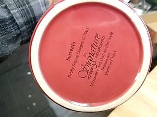 Item #244 — Red Ceramic Canister Set Good cond, largest 10 in photo 4 of 4
