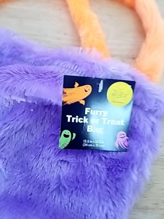 Item #233 — New Purple Monster Furry Trick-or-Treat Bag photo 2 of 2