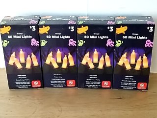 Item #371 — 4 Boxes Orange Halloween Mini Lights photo 1 of 2