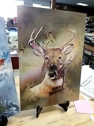 Item #241 — Two Elk Portrait Metal Prints Holo, 12 in photo 2 of 3