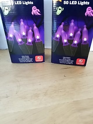 Item #328 — New Purple Halloween LED String Lights Each 10 foot