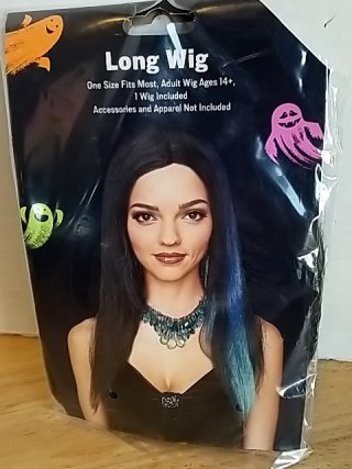 Item #72 — New Long Blue Black Costume Wig photo 1 of 2