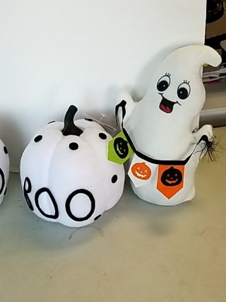 Item #361 — Halloween Ghost & Pumpkin Plush Set photo 2 of 3