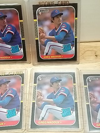 Item #118 — Greg Maddux Rookie Cards, 1987 Donruss and Fleer photo 3 of 6