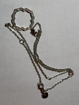 Item #97 — Diamond Sterling Silver Pendant Necklace photo 6 of 6