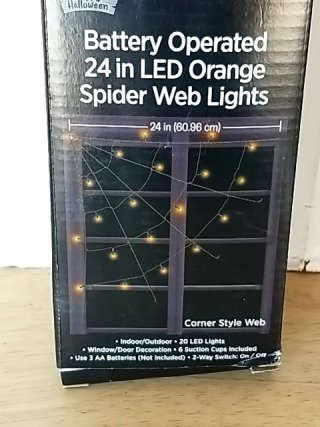 Item #376 — Battery Spider Web LED Lights