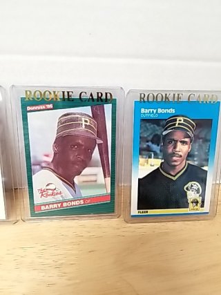 Item #164 — 6 Barry Bonds Rookie Cards, 1986-1987, topps, fleer, donruss photo 2 of 4