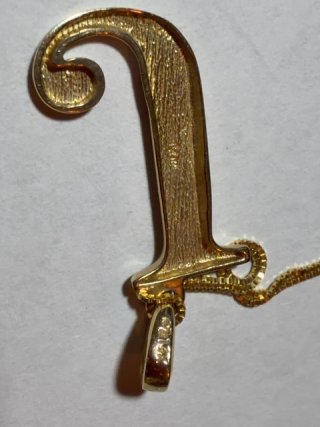 Item #154 — Marked 14kt gold pendant and chain necklace photo 4 of 4