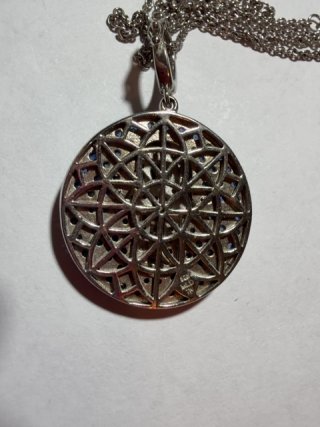 Item #152 — Sterling silver necklace with hands Hand if Fantima photo 3 of 4