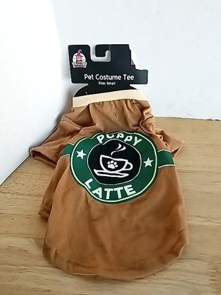 Item #323 — New Puppy Latte Pet Costume Tee Small