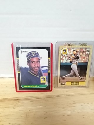 Item #164 — 6 Barry Bonds Rookie Cards, 1986-1987, topps, fleer, donruss photo 4 of 4