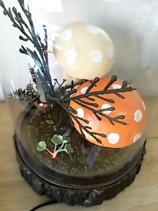Item #151 — New Mushroom cloche table decor 9 in photo 2 of 4