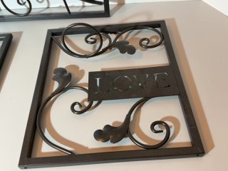Item #108 — Metal, Laugh Love Live hanging candle holders photo 4 of 4