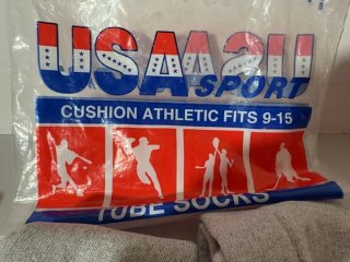 Item #517 — Gray Athletic Tube Socks 4 pairs, new photo 4 of 4