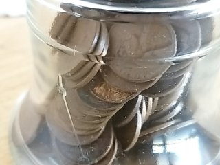 Item #23 — Old Jar of Wheat Pennies photo 2 of 3