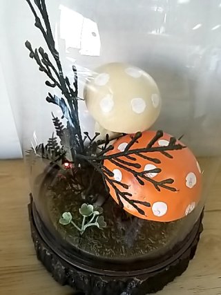 Item #151 — New Mushroom cloche table decor 9 in photo 3 of 4