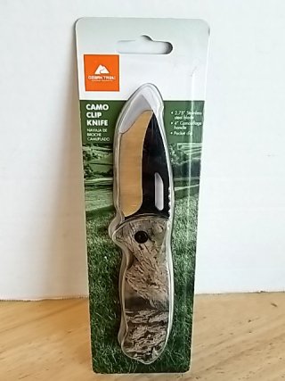 Item #36 — New Camo Clip Knife in Packaging