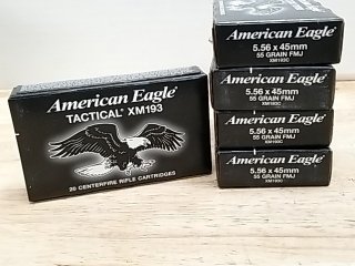 Item #39 — American Eagle 5.56 Ammo - 4 Boxes 80 rounds, cant ship