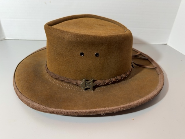 Item #210 — Brown Leather Outback Hat photo 1 of 4