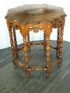 Item #7 — ORNATE Wood Side Table, 30 x 30 inch, beautiful, good shape photo 1 of 7