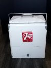 Item #20 — VINTAGE 7UP Metal Cooler, 21 by 18 by 12 inch