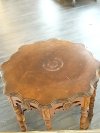 Item #7 — ORNATE Wood Side Table, 30 x 30 inch, beautiful, good shape photo 2 of 7