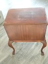 Item #103 — ANTIQUE Wood Side Table/drawers Approx 29 by 20 by 13 inch, good shape photo 8 of 8