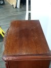 Item #23 — ANTIQUE Wood Side Table/drawers 29 by 21 by 13 inch, good cond photo 3 of 8