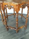 Item #7 — ORNATE Wood Side Table, 30 x 30 inch, beautiful, good shape photo 6 of 7