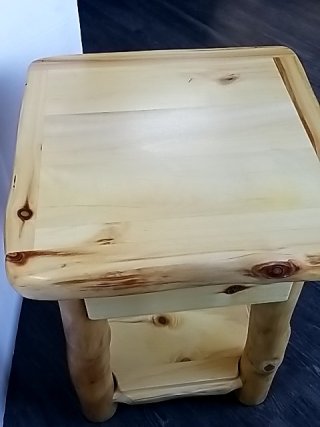 Item #40 — LOG Nightstand, Excellent Condition, 27 by 22 by 22 inch photo 6 of 7