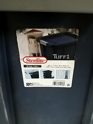 Item #71 — PLASTIC Storage Tote with Lid photo 2 of 3