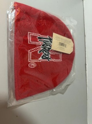 Item #206 — Red Husker Beanie in Plastic Sealed