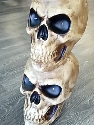 Item #154 — LIGHT up eyes skulls decor,  Approx 30 inch tall photo 3 of 4