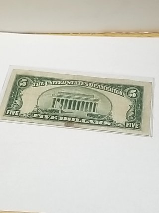 Item #29 — Series 1934 C $5 Silver Certificate Note photo 4 of 6