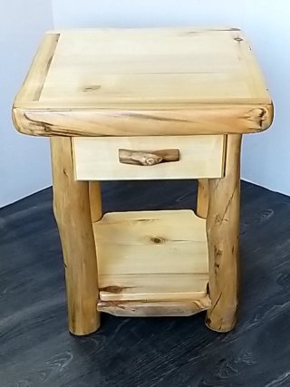 Item #40 — LOG Nightstand, Excellent Condition, 27 by 22 by 22 inch