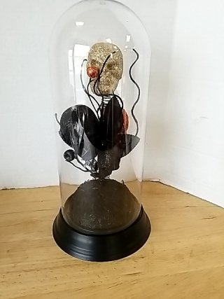 Item #111 — New Glass Dome Skull Sculpture 13 inch tall photo 1 of 2
